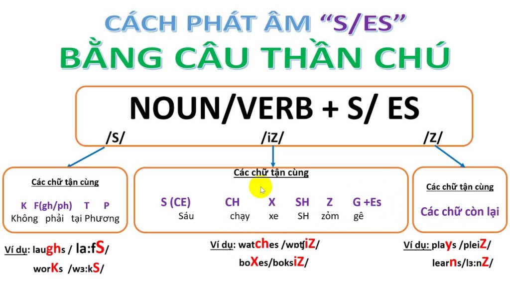 Cách phát âm s, es