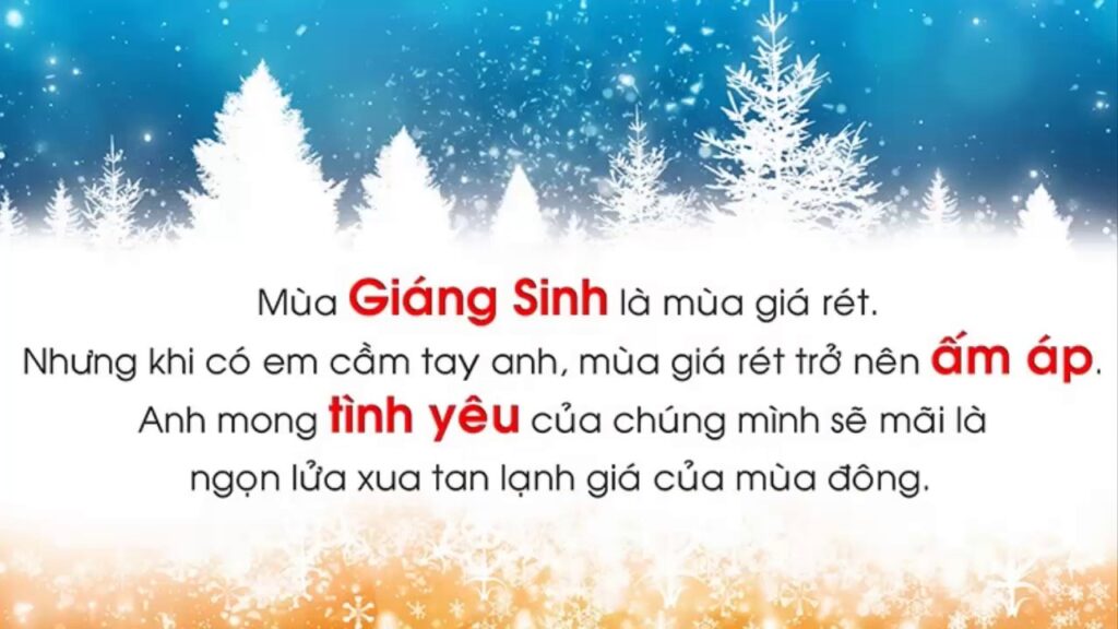 Lời chúc Giáng sinh dành cho người yêu