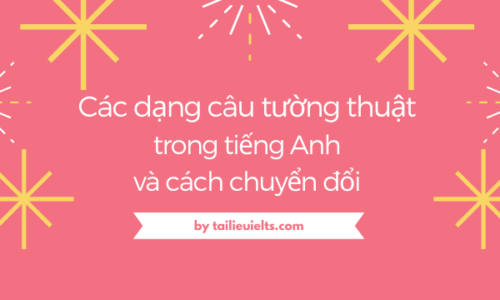 Các dạng câu tường thuật trong tiếng Anh và cách chuyển đổi