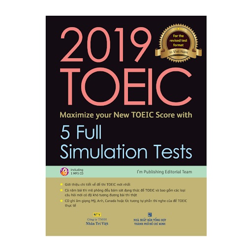 2019 TOEIC – 5 Full Simulation Tests 