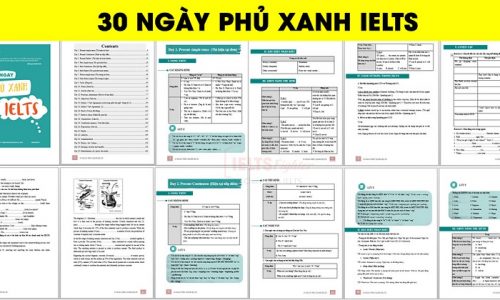 30 ngày phủ xanh IELTS - Tài liệu đột phá cho người mới bắt đầu