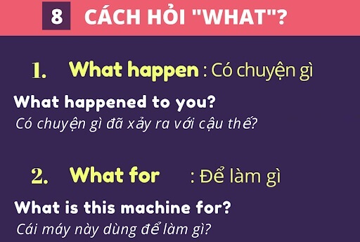 cách đặt câu hỏi với từ What