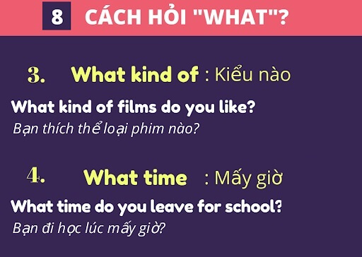 cách đặt câu hỏi với từ What