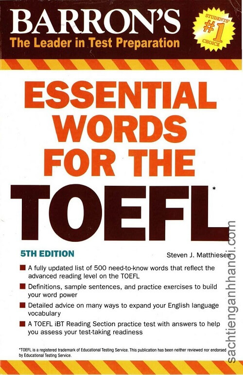 Essential Words For The TOEFL