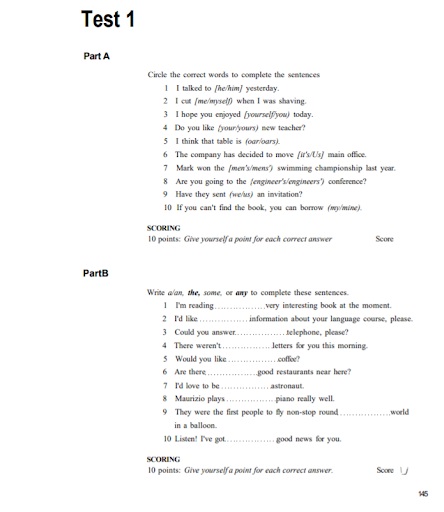 Grammar Practice for Pre-intermediate Students