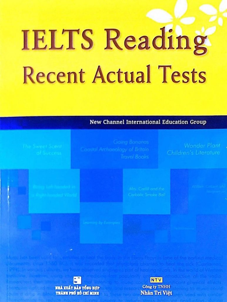 ielts reading recent actual test