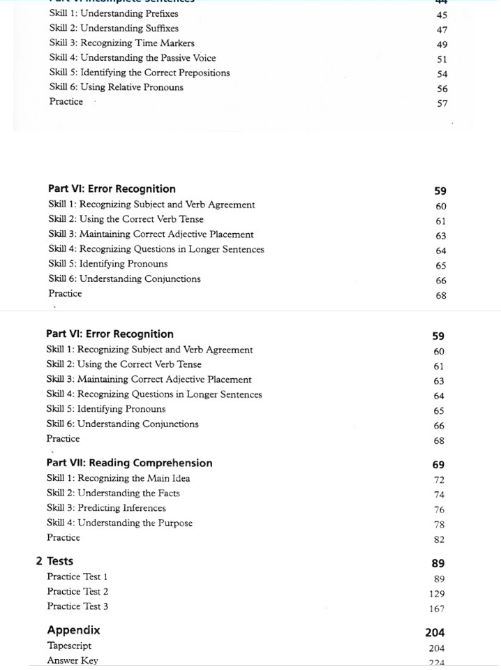 Building skills for the Toeic test