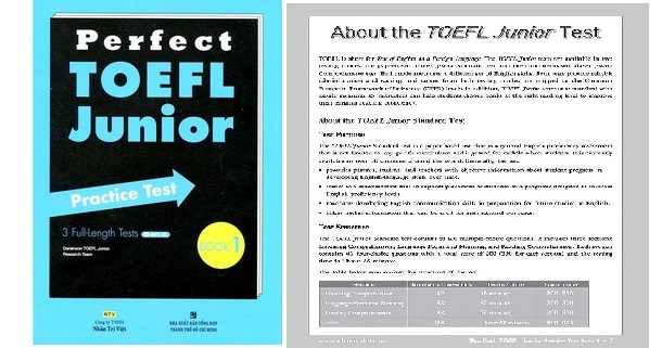 perfect toefl junior practice test book 1 1 1