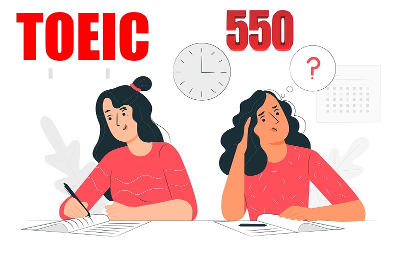 TOEIC 550 tương đương bằng gì