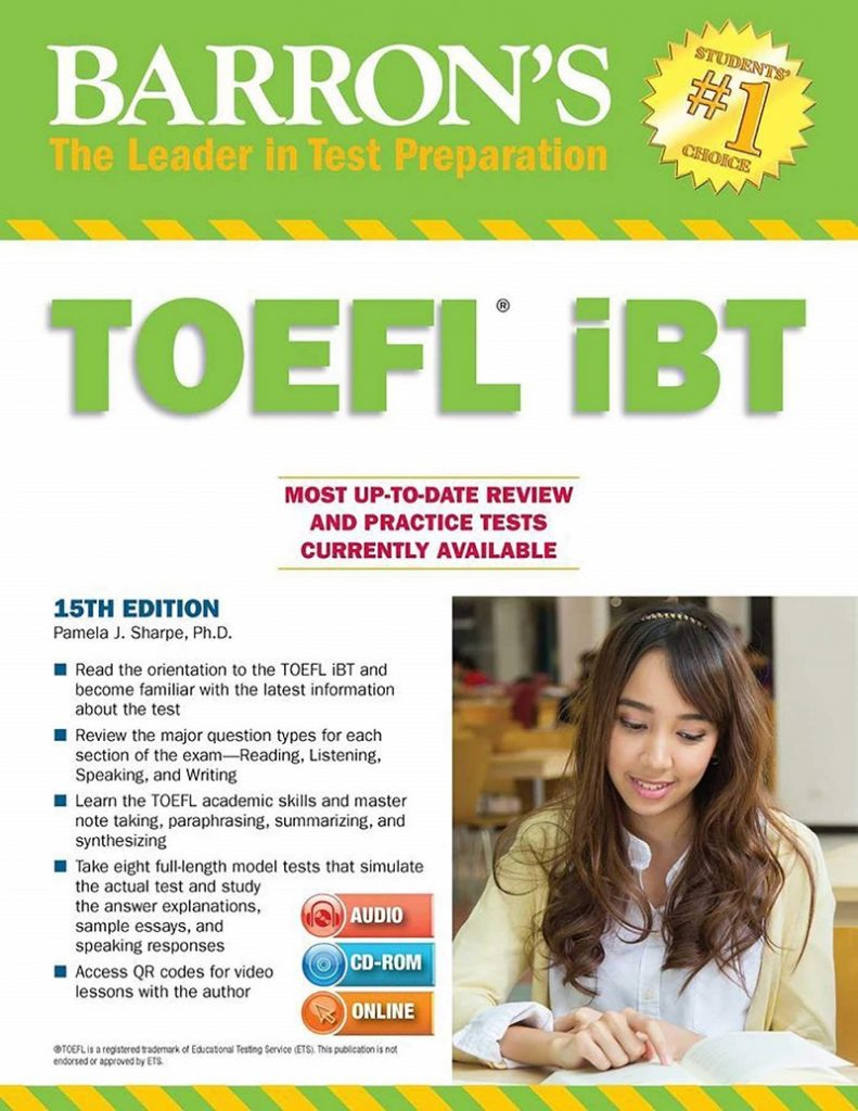sách Barron's TOEFL iBT the 15 Edition