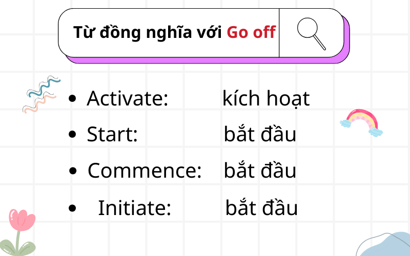 Từ đồng nghĩa với Go off