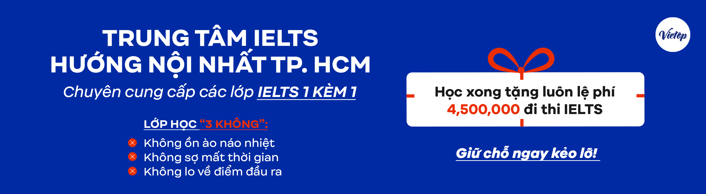 Giảm 40% học phí IELTS tại Vietop