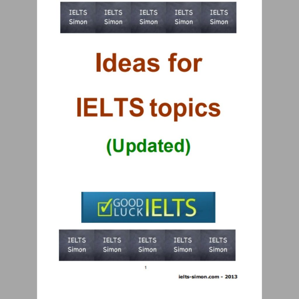 Nội dung chi tiết của sách Ideas For IELTS Topics