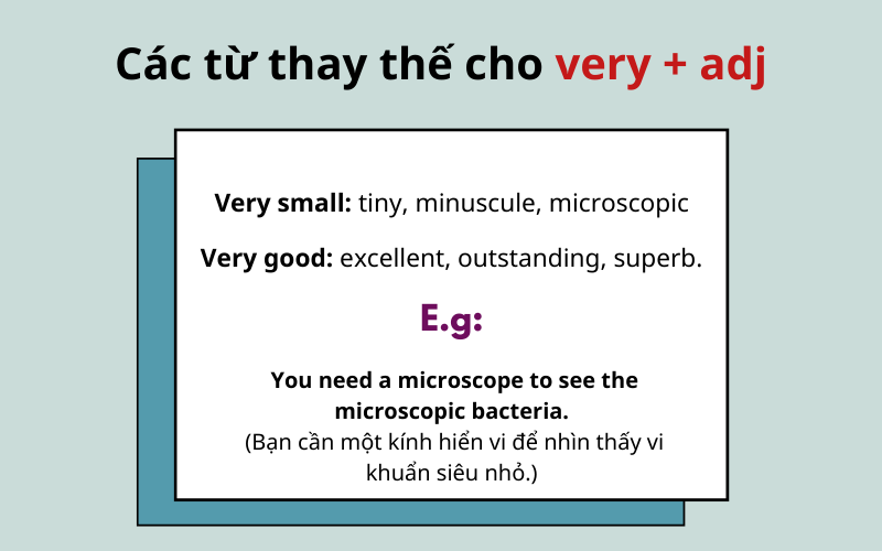 Các từ thay thế cho very + adj