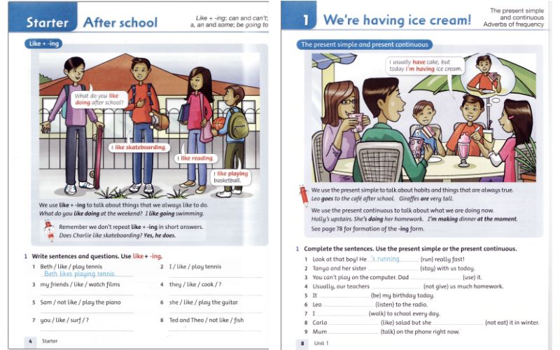 Các chủ đề sách Grammar Friends 4 