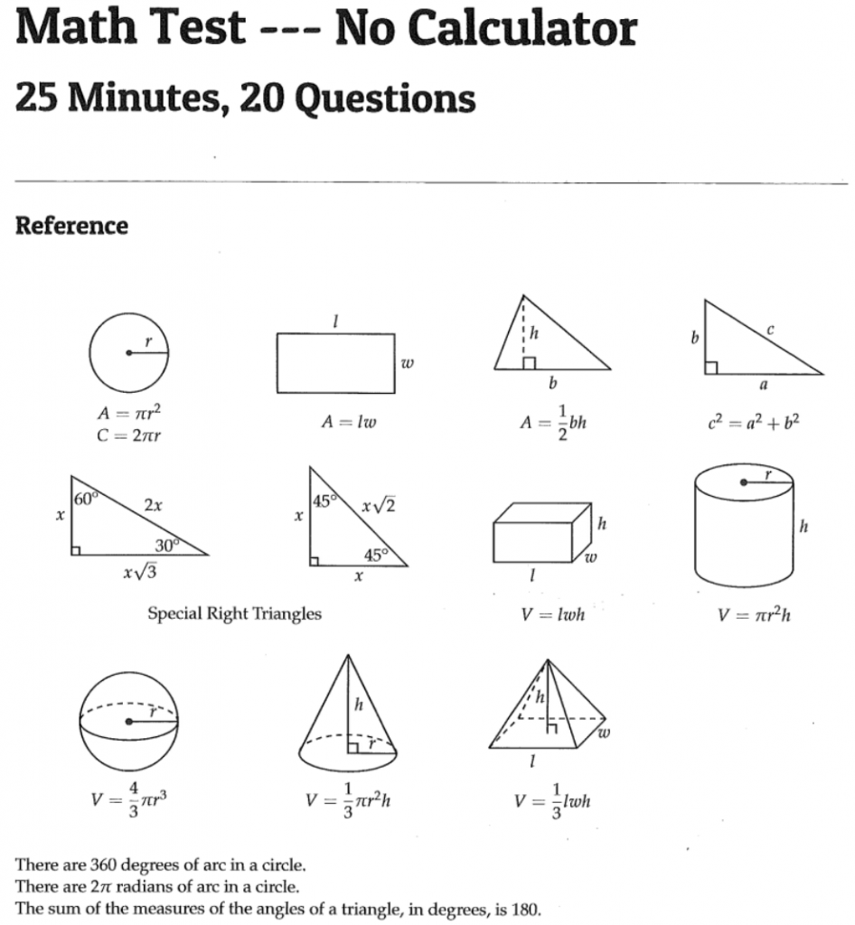 Noi dung sach 10 Practices Tests for the SAT Math