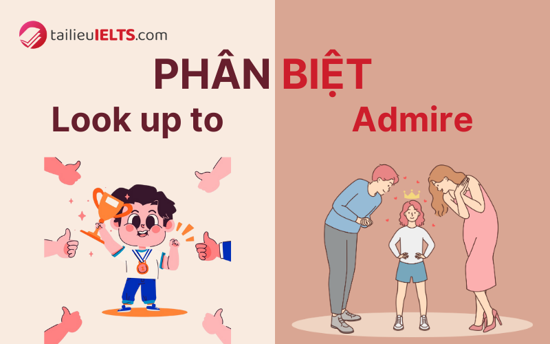 phan biet look up to va admire