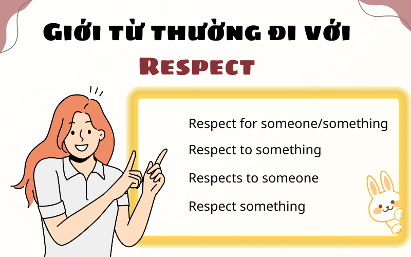 Respect thường đi với giới từ gì?