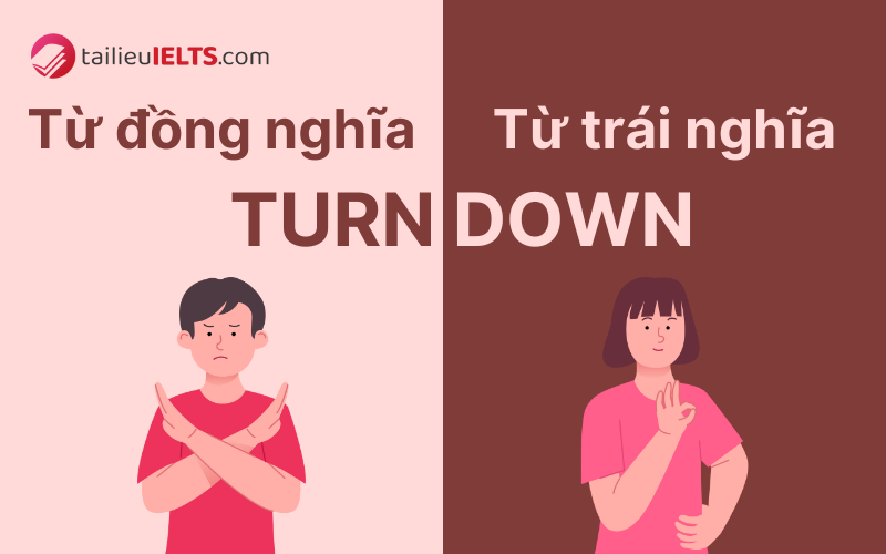 tu dong nghia va trai nghia voi turn down