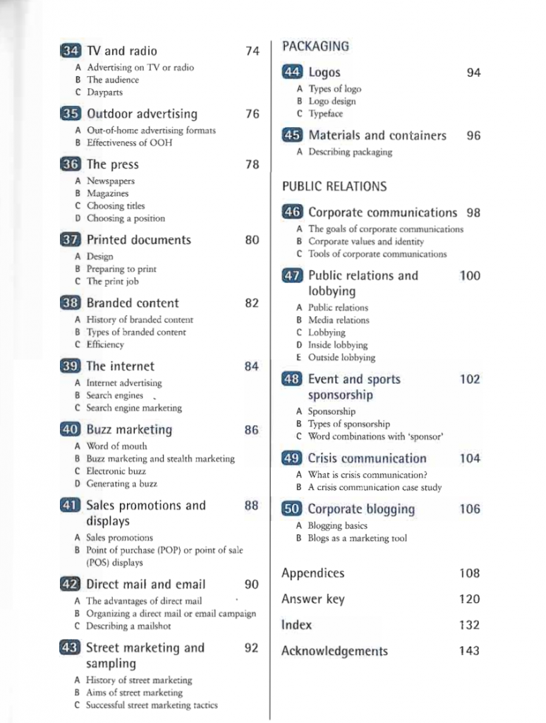 noi dung sach professional english in use marketing 3