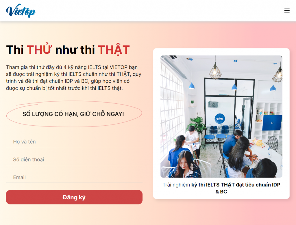 website thi thu ielts vietop